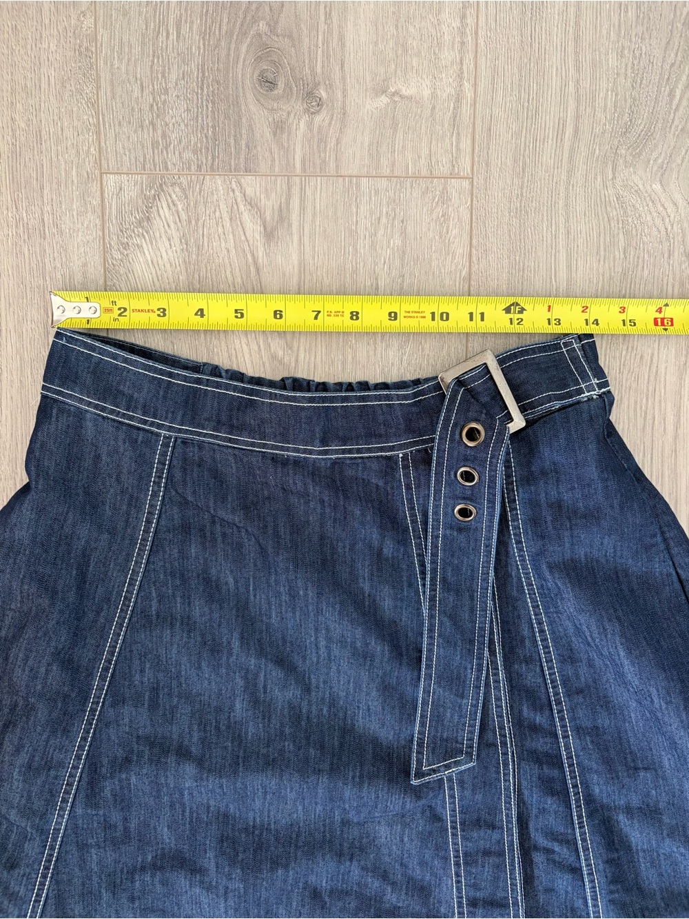 Anthropologie Pilcro Side-Slit Denim A-Line Midi Skirt - Picture 7 of 8